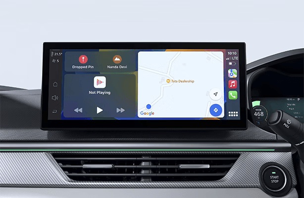 Wireless Android Auto and Apple CarPlay in Tata Curvv EV