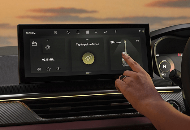 Tata Curvv 12.3 inch HARMAN touchscreen infotainment system