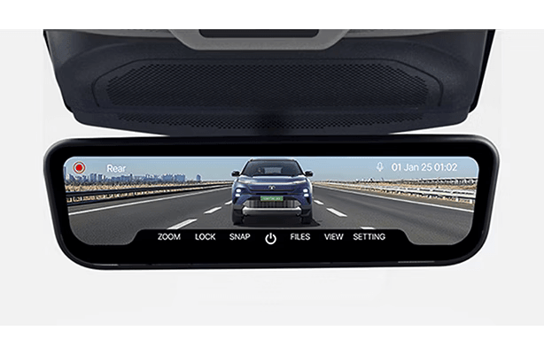 HD Rearview mirror with DVR in Tata Harrier EV
