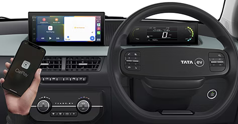 Tata Tiago EV Wireless Android Auto & Apple CarPlay