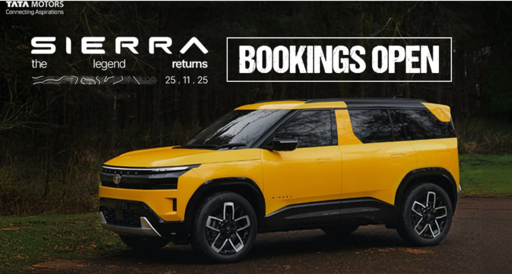 Tata Sierra now booking open now