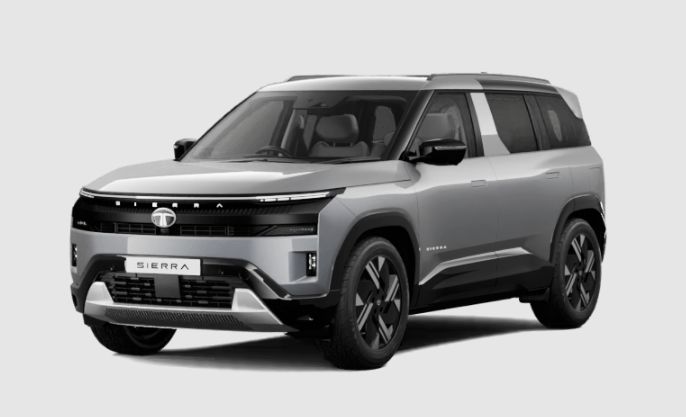 Kaveri Tata showroom displaying Tata cars with service center and promotional offers banner